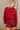 Aleena Burgundy Red Satin Top- top front view