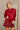 Aleena Burgundy Red Satin Top- top front view