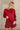 Aleena Burgundy Red Satin Top- full front view