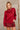 Aleena Burgundy Red Satin Top- front top view