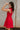 Chelsea Red Denim Tie Strap Mini Dress - side view