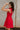 Chelsea Red Denim Tie Strap Mini Dress - side view