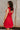 Chelsea Red Denim Tie Strap Mini Dress - back/side view