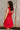 Chelsea Red Denim Tie Strap Mini Dress - back/side view
