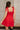 Chelsea Red Denim Tie Strap Mini Dress - back view