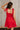 Chelsea Red Denim Tie Strap Mini Dress - back 