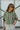 Ashlee Olive & Cream Striped Sweater - front view