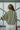 Ashlee Olive & Cream Striped Sweater - back view