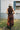 Karissa Brown Mock Neck Maxi Dress - full body back view