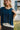 Marcy Navy Poncho Cardigan- close front view