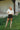 Carolyn White Short Sleeve Button Top - full body front view