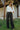 Claudia Brown Belted Wide Leg Pants - full body front 
