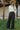 Claudia Brown Belted Wide Leg Pants - full body front view