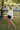 Jaime Cream Quarter-Zip Sweater - full body frontal view