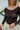 Davina Brown Floral Pointelle Top - close up front view