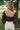 Julianna Black Floral Smocked Top - back view