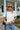 Jennie White & Green Ringer Tee - front view