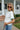 Jennie White & Green Ringer Tee - front side 