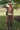 Nessa Brown Studded Barrel Leg Jeans - full body front view