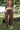 Nessa Brown Studded Barrel Leg Jeans - lower body front view