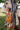 Juliana Navy & Orange Mini Dress - close up