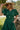 Caitlyn Green Puff Sleeve Midi Dress - upper body front view