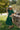 Caitlyn Green Puff Sleeve Midi Dress - frontal side view
