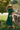 Caitlyn Green Puff Sleeve Midi Dress - full body side view