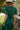 Caitlyn Green Puff Sleeve Midi Dress - upper back view