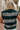 Janessa Green Striped Sleeveless Cardigan - close up back view