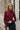 Rae Burgundy Mock Neck Top - front view