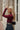 Rae Burgundy Mock Neck Top - side view