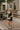 Aurelia Black Plunge Mini Dress - full body view