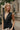 Aurelia Black Plunge Mini Dress - upper front view