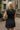 Aurelia Black Plunge Mini Dress - back view