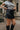 Janel Black Faux-Leather Skort - frontal side view