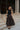 Alessa Brown & Black Midi Dress - full body view