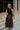 Alessa Brown & Black Midi Dress - full body back view