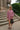 Carissa Burgundy & Pink Striped Top - full body front view