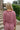 Carissa Burgundy & Pink Striped Top - back view