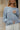 Justine Blue Open Back Top - close front view