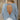 Justine Blue Open Back Top - back view