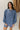 Ada Dusty Blue Quilt Long Sleeve Sweatshirt- front view