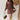 Amalie Brown Flare Knit Skirt- full body view