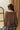 Kate Espresso Brown Ribbed Sweater- close up back view