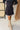 Kathleen Navy Charcoal Flare Skirt- front view