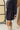 Kathleen Navy Charcoal Flare Skirt- side view