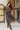 Leighton Brown Plaid Midi Dress - full body front view - styled with sweater