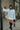 Julissa Blue Cable Knit Sweater - full body front view