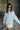 Julissa Blue Cable Knit Sweater -frontal side view